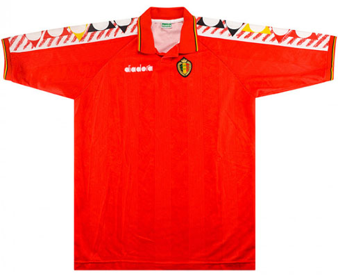 Retro Belgium Match Worn Home Shirt 1994