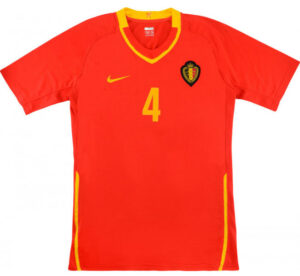 Retro Belgium Match Worn Home Shirt 2008