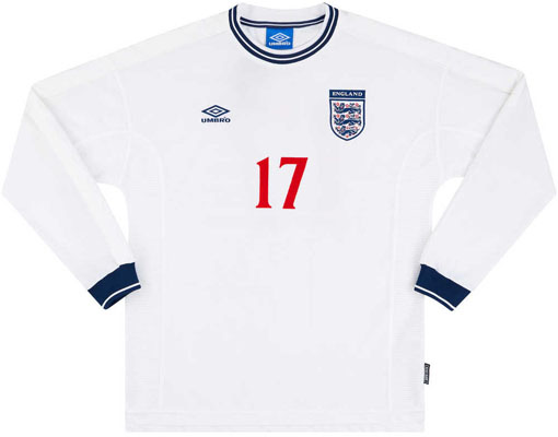 2000 Retro England Match Issue Home Shirt