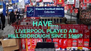 Liverpool memorabilia stall in street