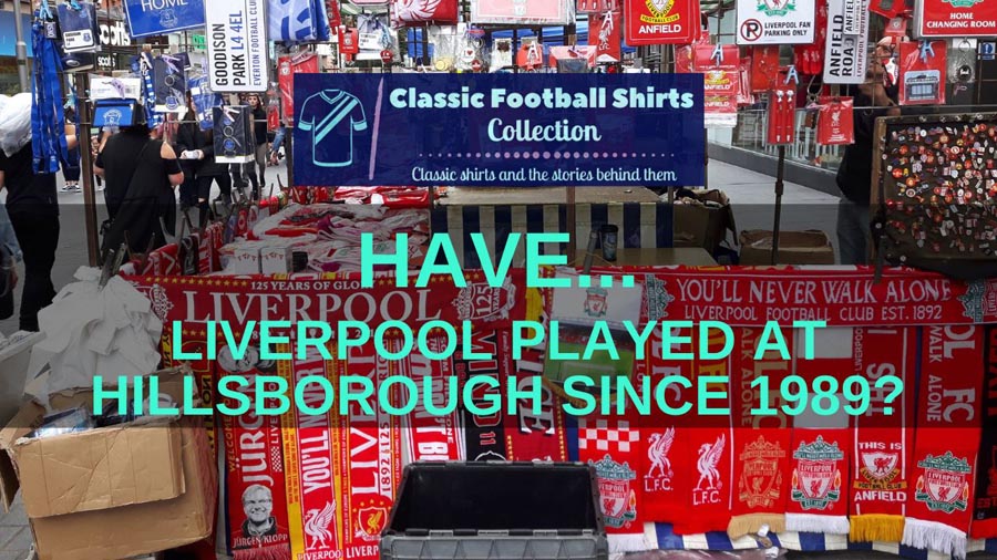 Liverpool memorabilia stall in street