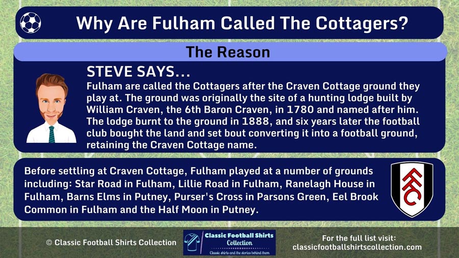 Infographic explaining Why Are Fulham Called The Cottagers