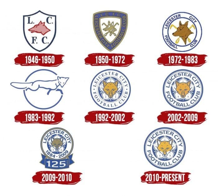 Various logos of Leicester City