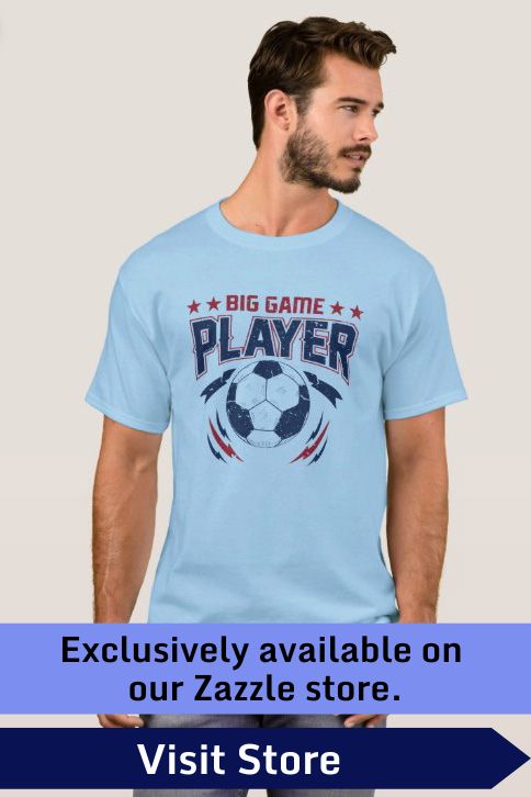 Man wearing t-shirt with Big Game Player written on the front