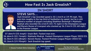 INFOGRAPHIC Explaining How Fast Is Jack Grealish