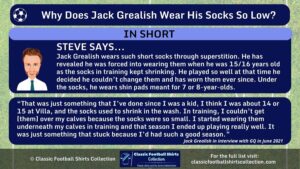 INFOGRAPHIC Explaining Why Does Jack Grealish Wear His Socks So Low